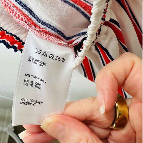 Urban Outfitters Raven White Red Blue Striped Halter Romper Jumpsuit S - Picture 10 of 15